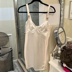 CBR White Satin Mini Dress